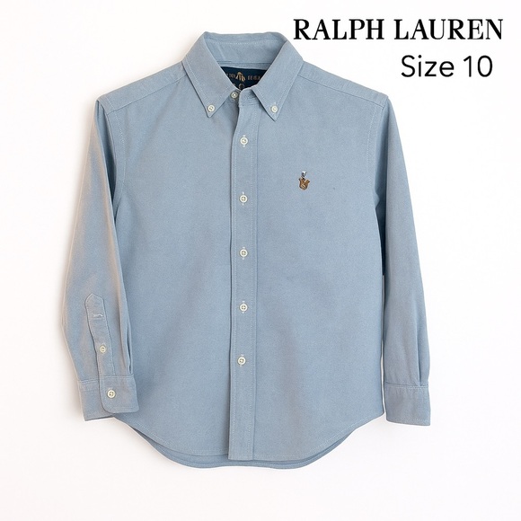 Ralph Lauren Other - Ralph Lauren Boys Oxford Button-Down Shirt Size 10 Light Blue Boys Dress Shirt